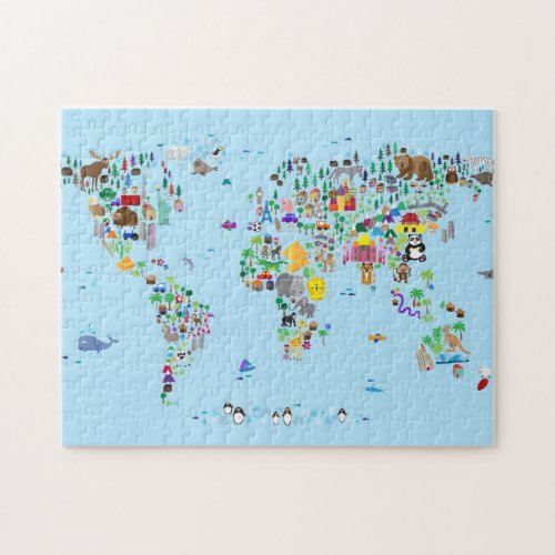 Animal Map of the World Jigsaw Puzzle