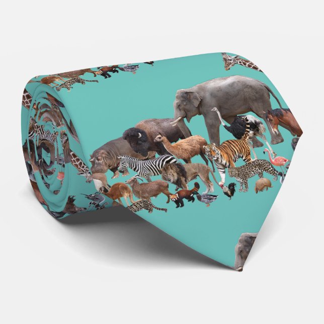 animal march neck tie (Rolled)