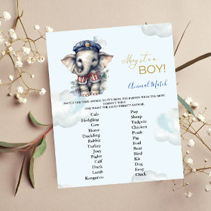 Animal Match Baby Shower Game