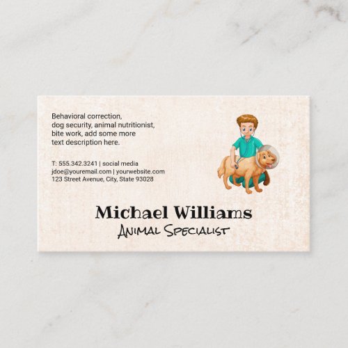 Animal Medical Specialist  Health Care Business Card