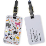 Animal Menagerie Luggage Tag<br><div class="desc">All sorts of fun animals and wildlife for animal lovers everywhere.  Safari animals,  jungle,  farm,  birds,  pets and wildlife.  A monster seems to have sneaked in too. Original art by Nic Squirrell.</div>