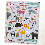 Animal Menagerie Planner<br><div class="desc">All sorts of fun animals and wildlife for animal lovers everywhere. Safari animals, farm, birds, pets and wildlife. A monster seems to have sneaked in too. Original art by Nic Squirrell.</div>