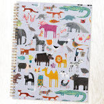Animal Menagerie Planner<br><div class="desc">All sorts of fun animals and wildlife for animal lovers everywhere.  Safari animals,  farm,  birds,  pets and wildlife.  A monster seems to have sneaked in too. Original art by Nic Squirrell.</div>
