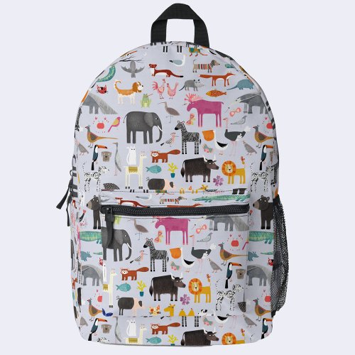 Animal Menagerie Printed Backpack