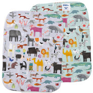 Animal Menagerie Reversible Baby Burp Cloth at Zazzle