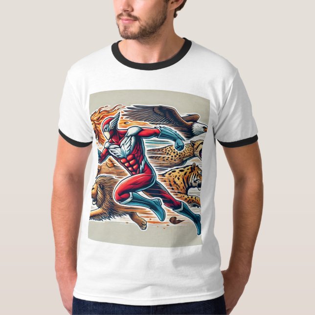 Animal Mimicry Superhero T-Shirt – Unleash the Pow (Front)