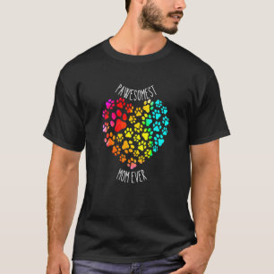 Animal Mom Dog Mom Cat Mom Rainbow Heart T-Shirt