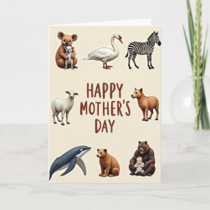Animal Mothers Day Love Card