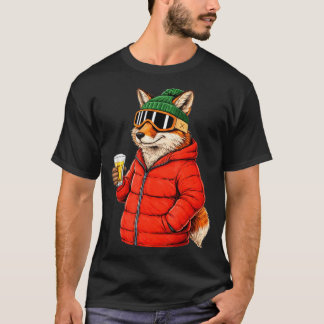 Animal motifs fox party après ski shirt skiingAnim