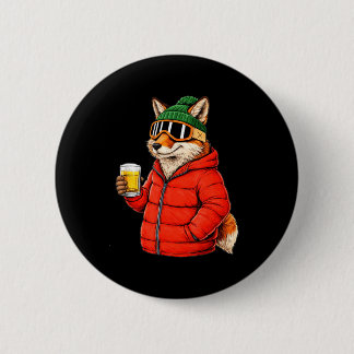 Animal motifs fox party après ski shirt skiingAnim Button