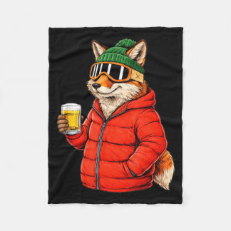 Animal motifs fox party après ski shirt skiingAnim Fleece Blanket