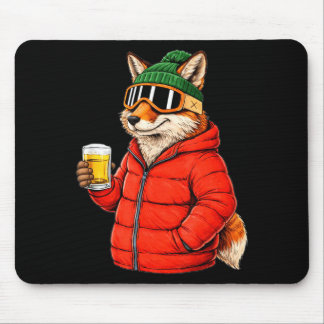 Animal motifs fox party après ski shirt skiingAnim Mouse Pad