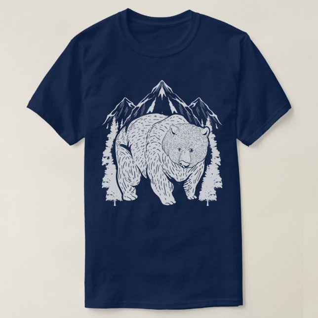 Animal Mountain Wildlife Bear T-Shirt (Design Front)