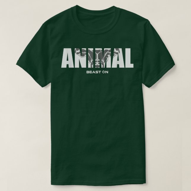 ANIMAL  Muscles Beast On  Gym Motivation Fitness S T-Shirt (Design Front)