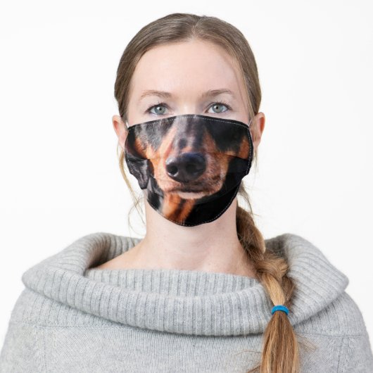 Animal Nose Mask Dachshund Dog (Worn)