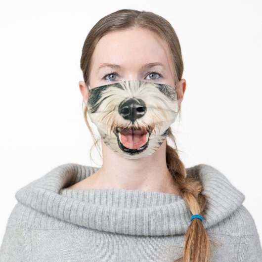Animal Nose Mask Schnauzer Dog (Worn)