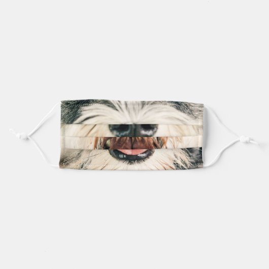 Animal Nose Mask Schnauzer Dog (Front, Folded)