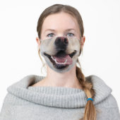 Animal Nose Mask Yellow Lab Dog (Worn)