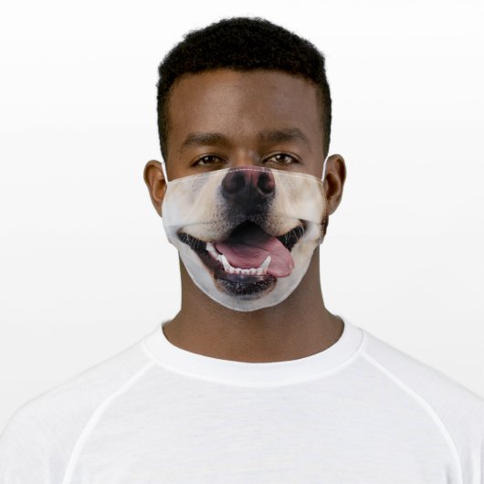 Animal Nose Mask Yellow Lab Dog (Worn)