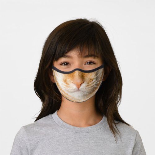 Animal Nose Orange Cat Kids Premium Face Mask
