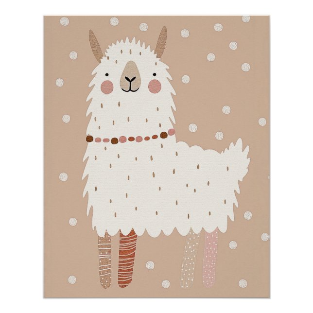 Animal Nursery Print, Children's Pastel Wall Art (Front)