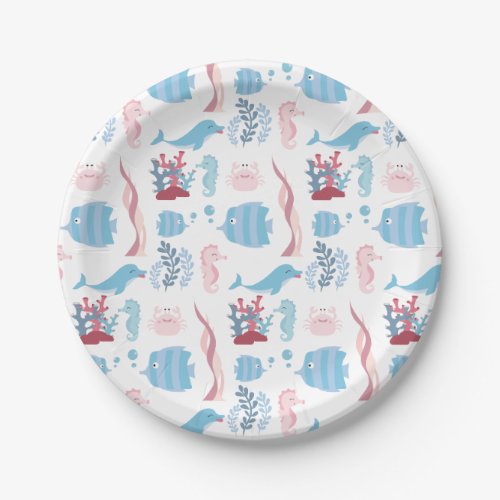 Animal of the sea paper plates