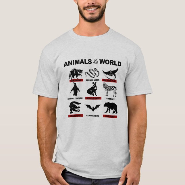 animal of the world trash panda danger noodle T-Shirt (Front)