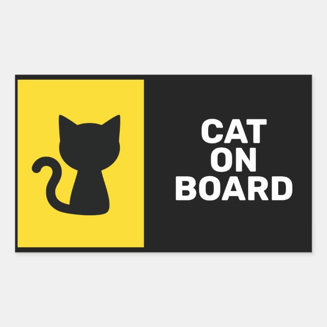 Animal On Board Rectangular Sticker (Front)
