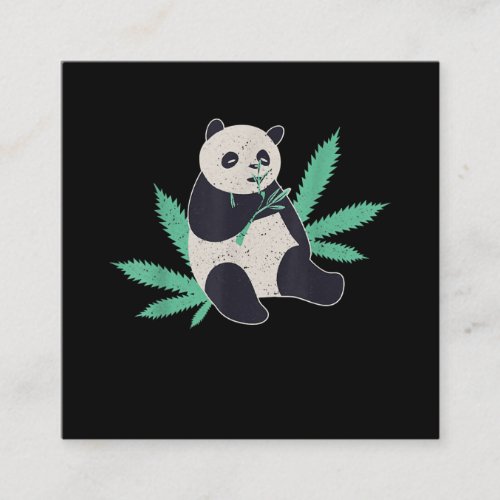 Animal Panda Weed Stoner Gift Square Business Card