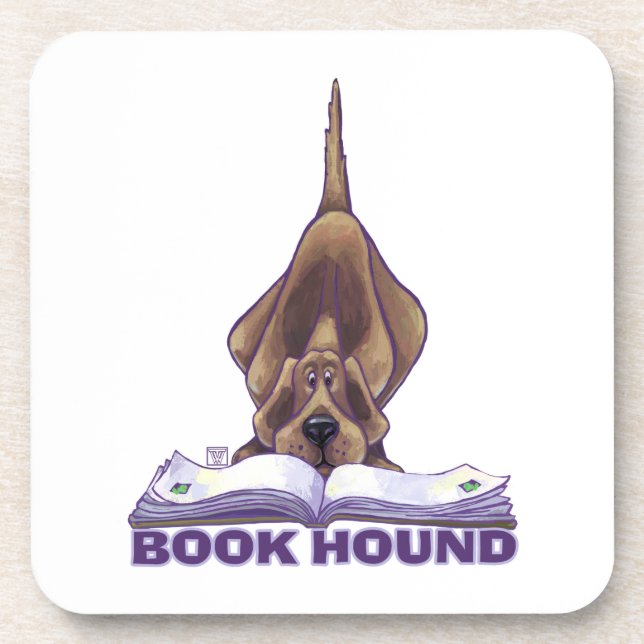 Animal Parade Book Hound Beverage Coaster (Front)
