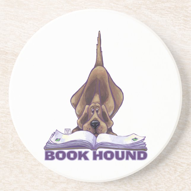Animal Parade Book Hound Drink Coaster (Front)