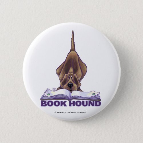 Animal Parade Book Hound Pinback Button