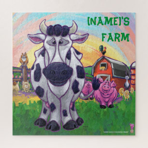 Animal Parade Cow and Barnyard Friends Jigsaw Puzzle