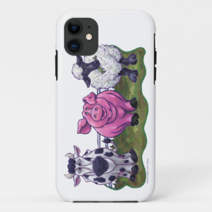 Animal Parade Cow, Pig, Sheep iPhone5 iPhone 11 Case