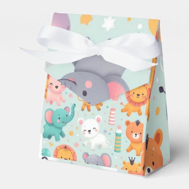 Animal Parade Favor Box (Front Side)