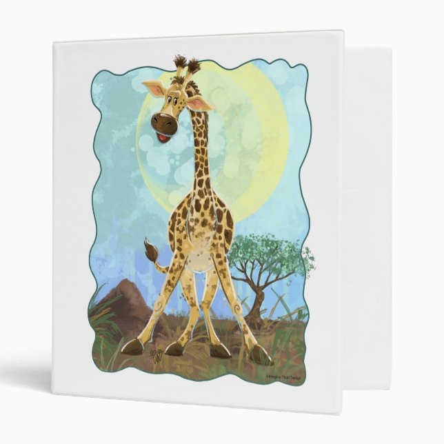 Animal Parade Giraffe 3 Ring Binder (Front/Inside)