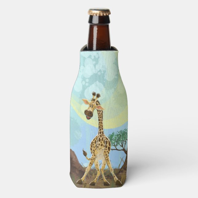 Animal Parade Giraffe Bottle Cooler (Bottle Front)