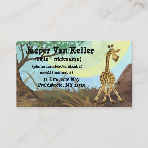 Animal Parade Giraffe Business Card
