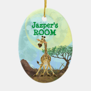 Animal Parade Giraffe Ceramic Ornament