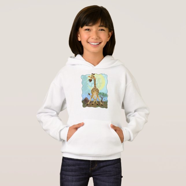 Animal Parade Giraffe Heads and Tails Hoodie (Front Full)