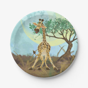 Animal Parade Giraffe Paper Plates