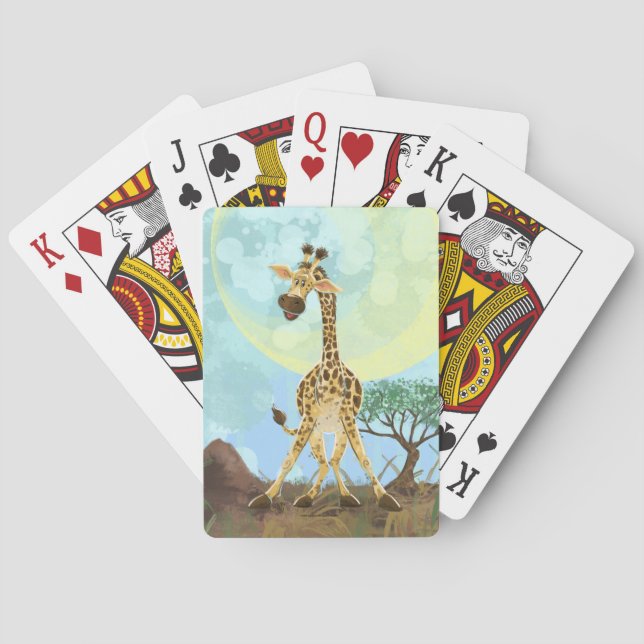Animal Parade Giraffe Poker Cards (Back)