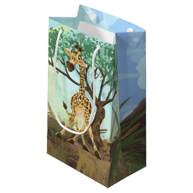 Animal Parade Giraffe Small Gift Bag (Front Angled)