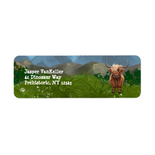 Animal Parade Highland Cow Label