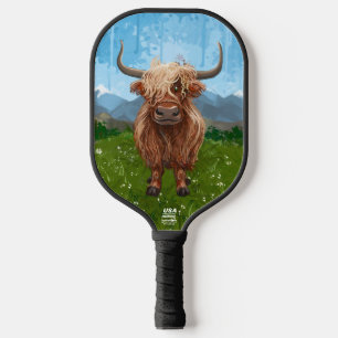 Animal Parade Highland Cow Pickleball Paddle