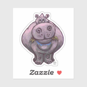 Animal Parade Hippopotamus Silhouette Sticker