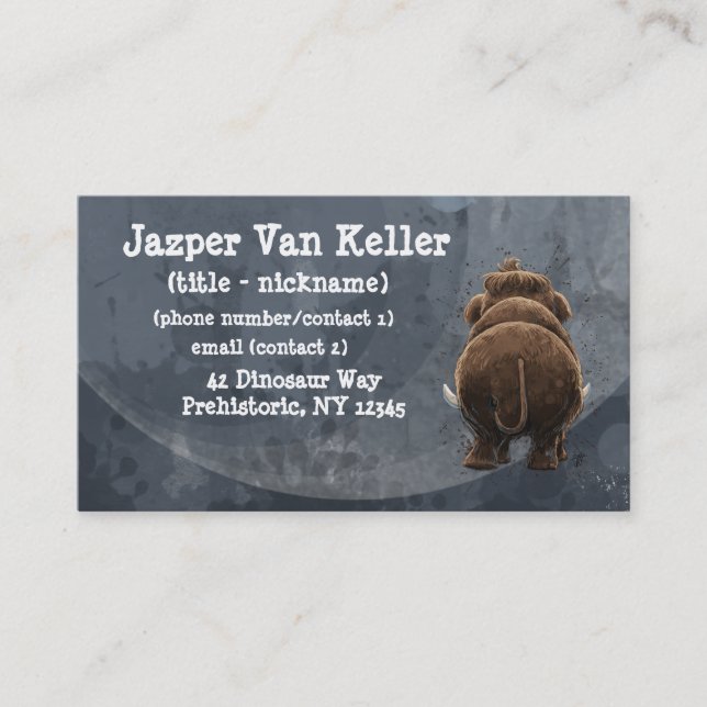 Animal Parade Mastodon Business Card (Front)