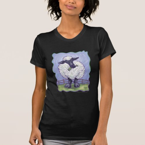 Animal Parade Sheep Ladies Dark T_Shirt