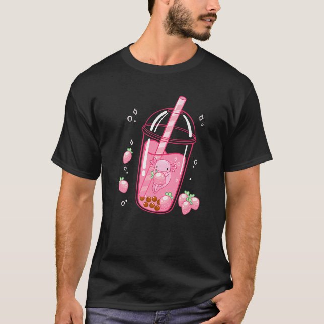 Animal Pastel Cute Funny Kawaii Baby Anime Axolotl T-Shirt (Front)