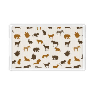 Animal pattern 1 acrylic tray
